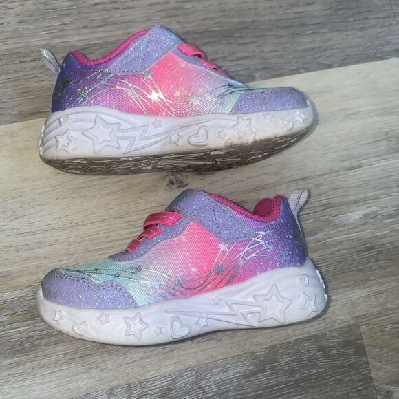 Skechers S Lights Unicorn Charmer  - Twilight Dream Infant/Toddler Shoes Size 6 - Picture 5 of 11